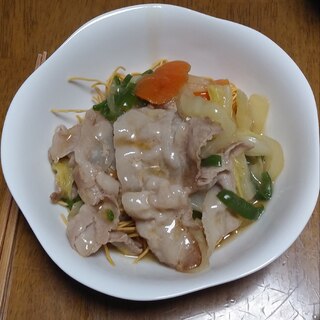 豚肉野菜あん炒め